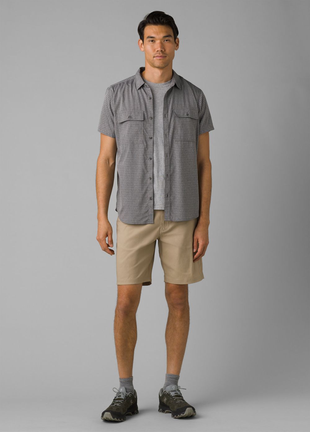 Beige Men's PrAna Brion II Shorts | HAKCIQ416