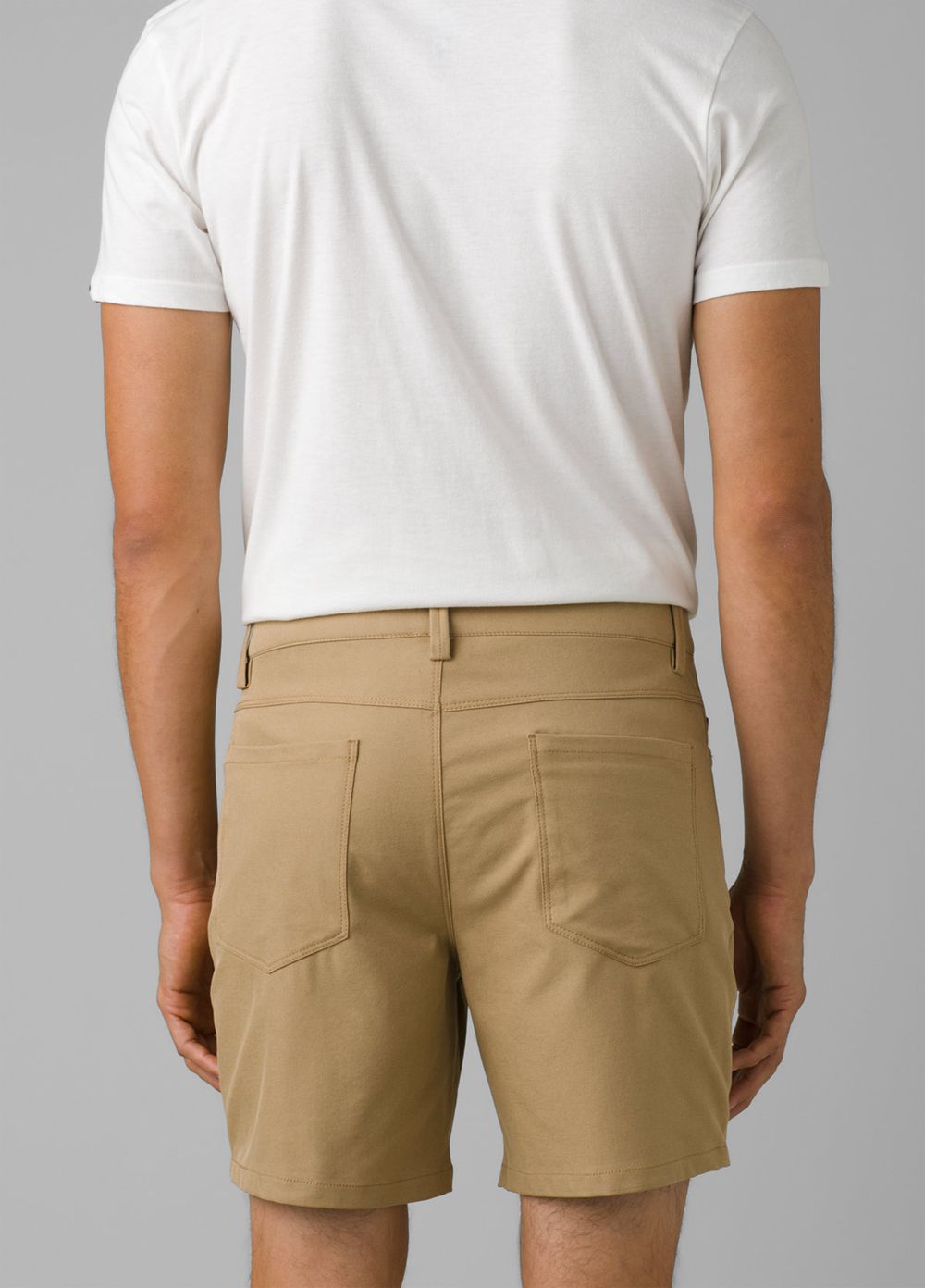 Beige Men's PrAna Decoder Shorts | VXEDON023