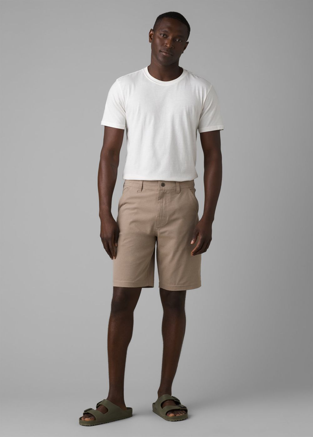 Beige Men's PrAna Hybridizer Shorts | BFKJMV405