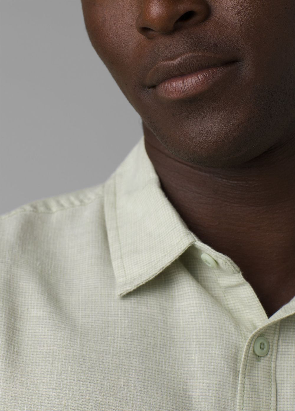 Beige Men's PrAna Lindores Shirts | ARKMLW475