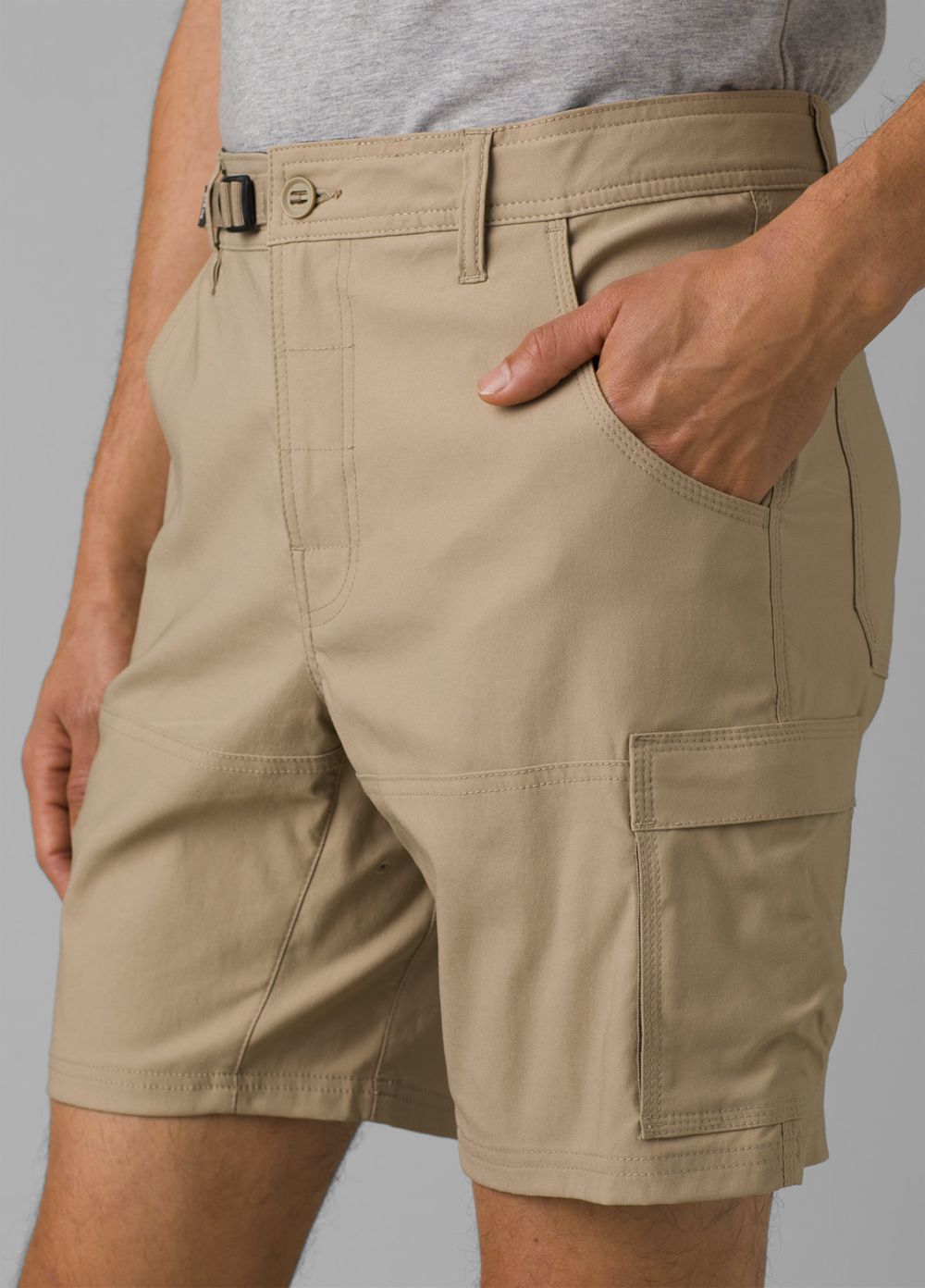 Beige Men's PrAna Stretch Zion II Shorts | FXZJEN148