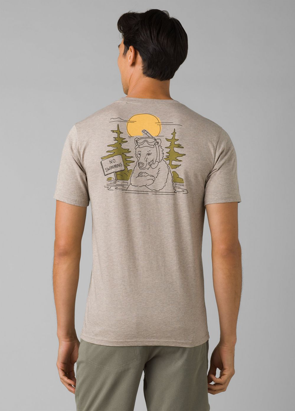 Beige Men's PrAna Wild Camp T-Shirts | LWVAFR374