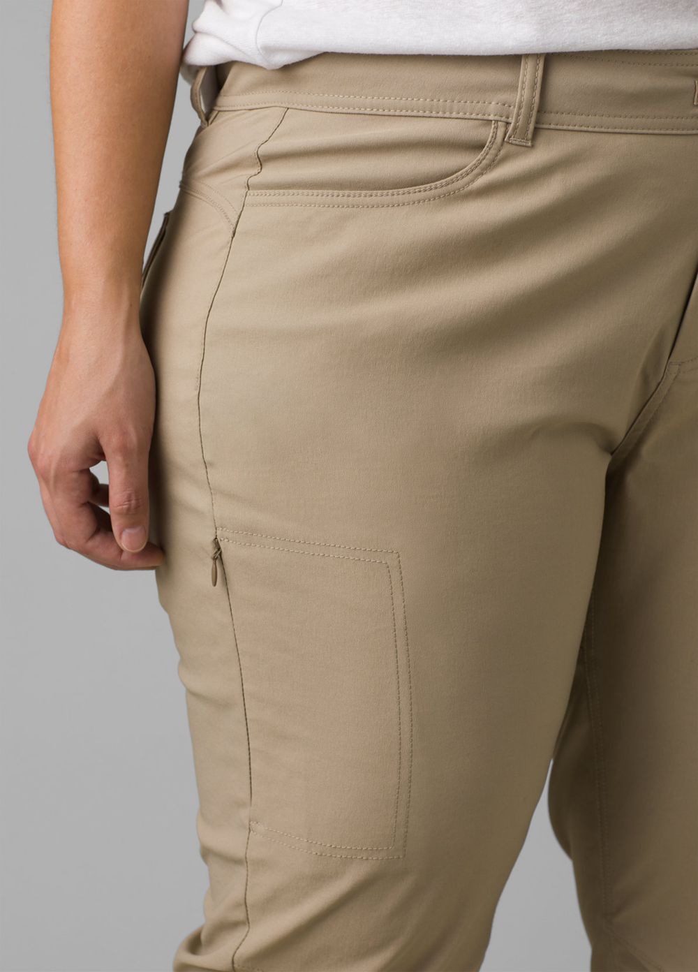 Beige Women's PrAna Halle Plus II Pants | ZPAFJQ475