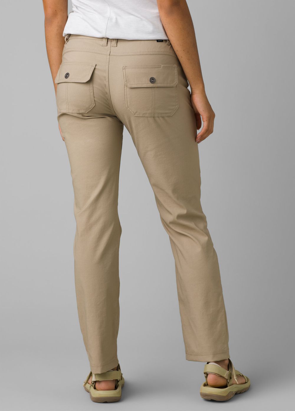 Beige Women's PrAna Halle Straight II Pants | HIFGOL305