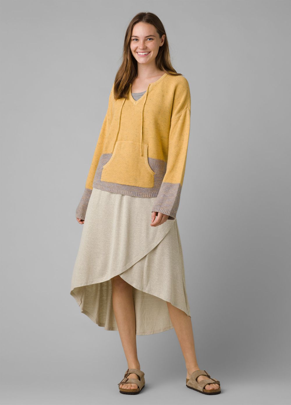 Beige Women's PrAna Tidal Wave Skirts | FTRVHU719