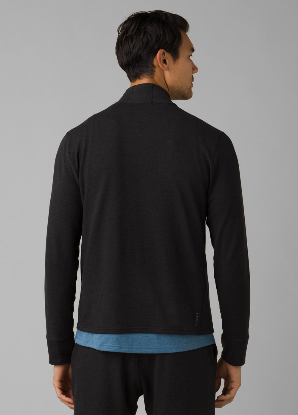 Black Men's PrAna Altitude Tracker 1/4 Zip Sweaters | UTZMXI905