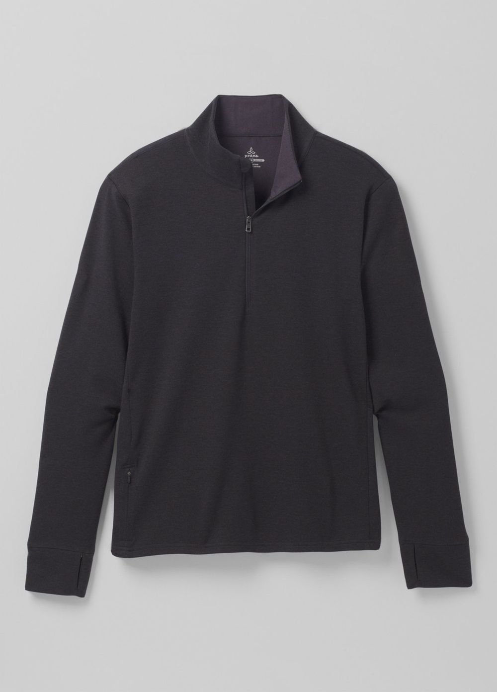 Black Men's PrAna Altitude Tracker 1/4 Zip Sweaters | UTZMXI905