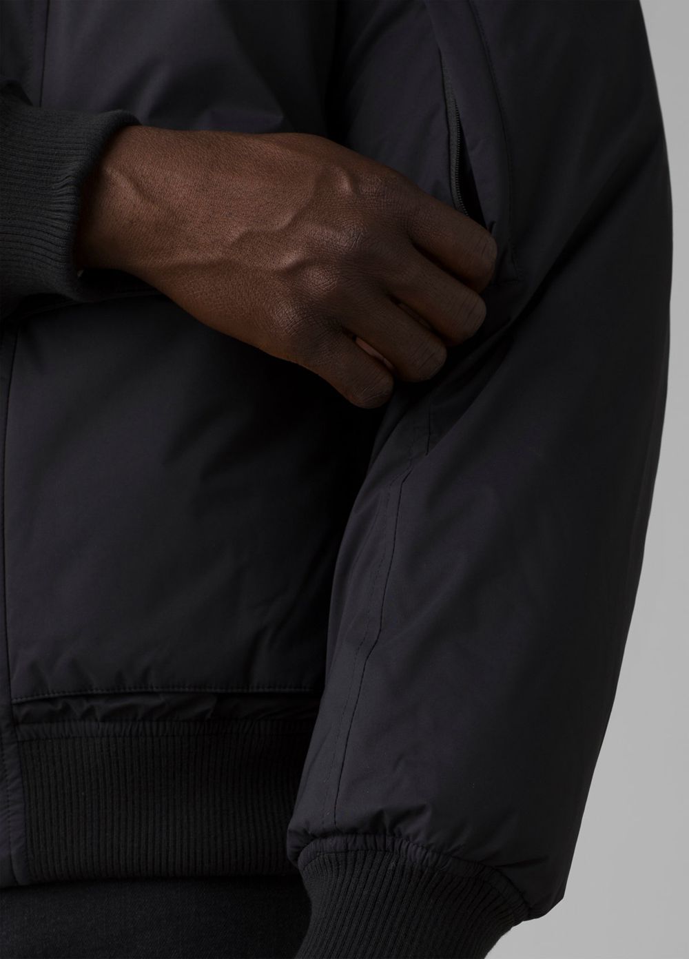 Black Men's PrAna Baadwin Bomber Jackets | YJUDWE278