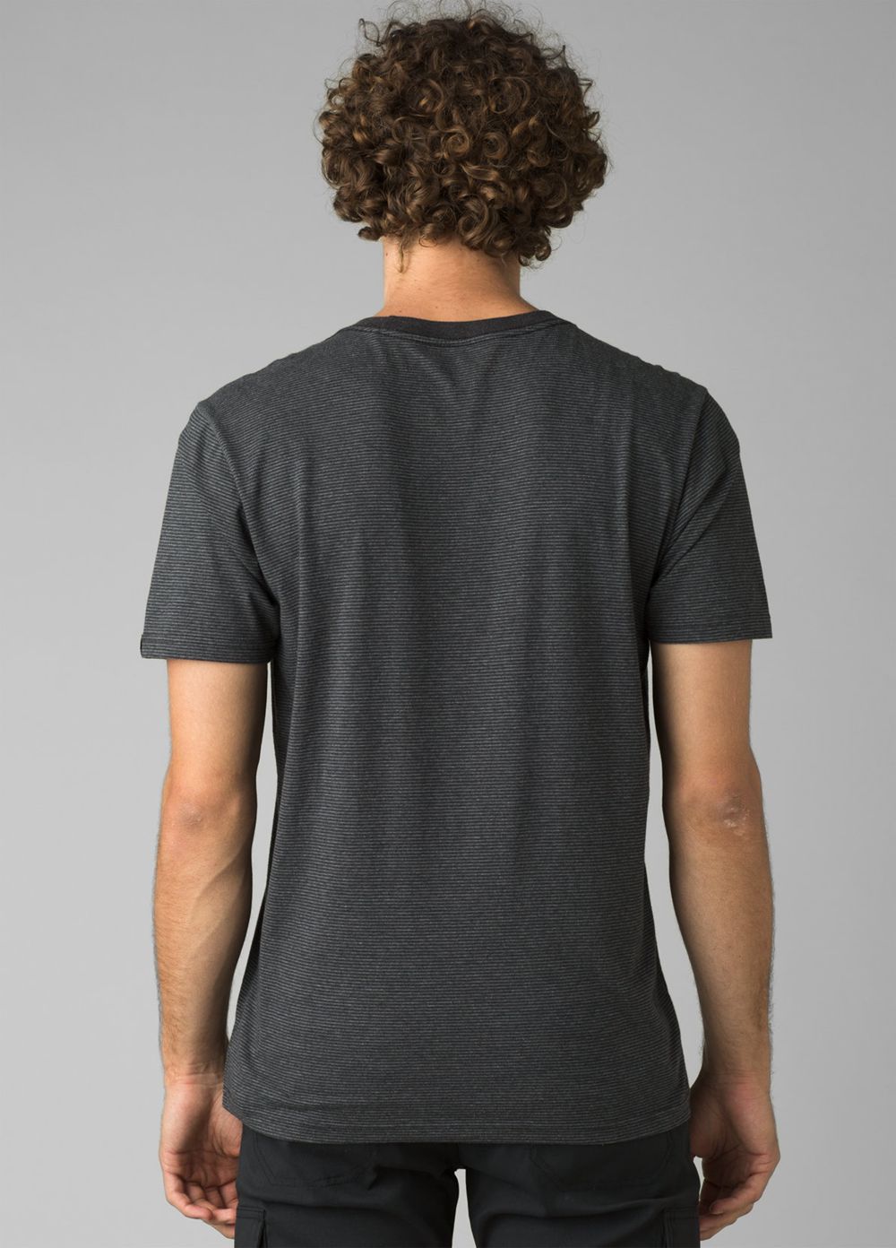 Black Men's PrAna Crew T-Shirts | MCFGNZ170