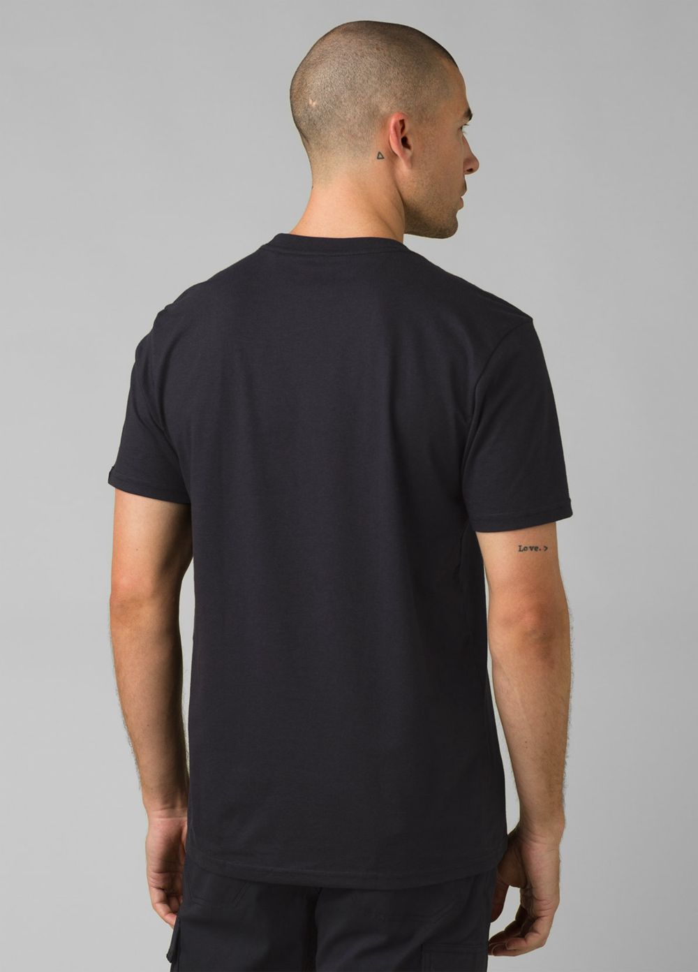 Black Men's PrAna Crew T-Shirts | PLKIXZ701