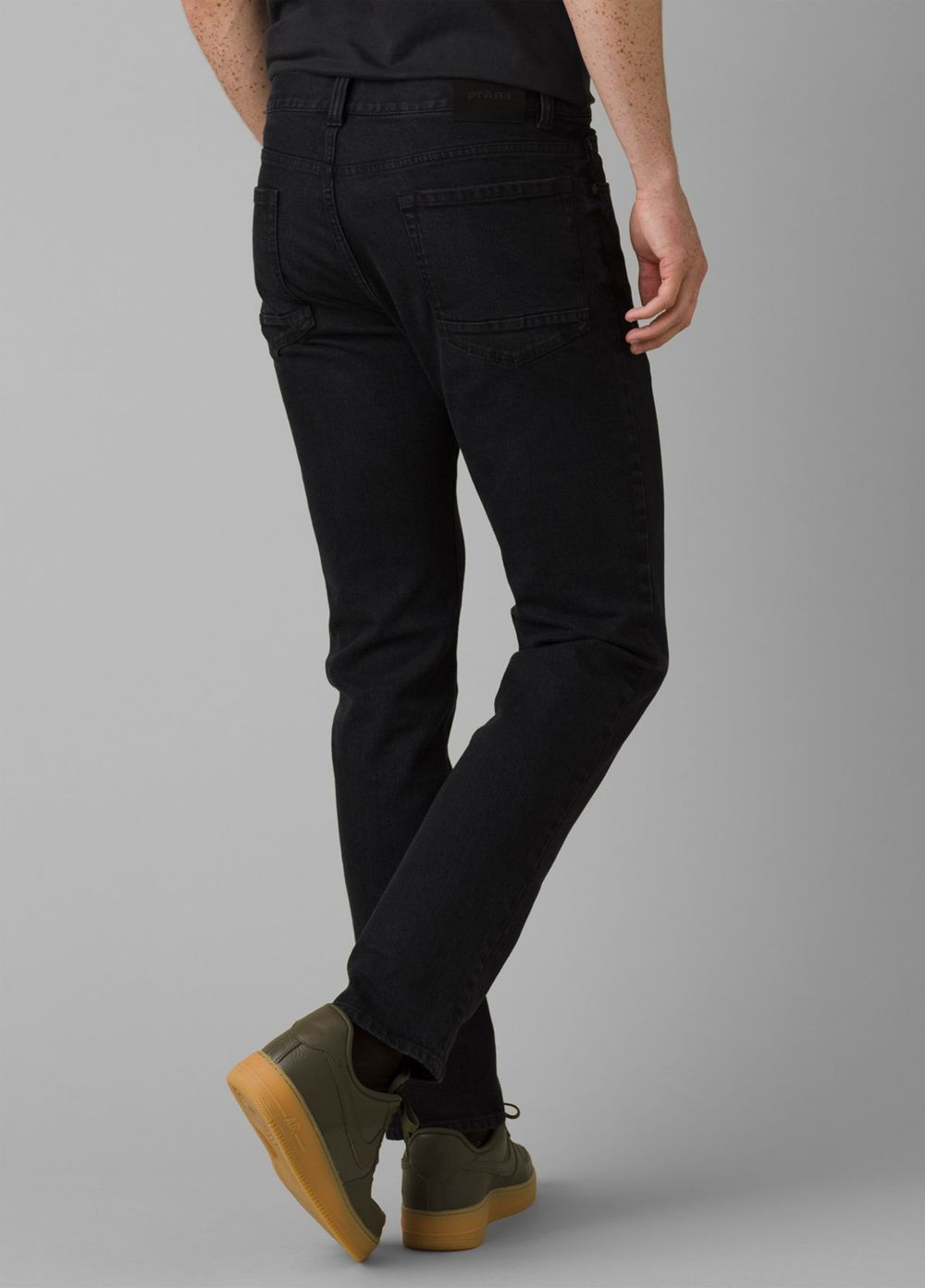 Black Men's PrAna Feener Jeans | YQMTVZ106