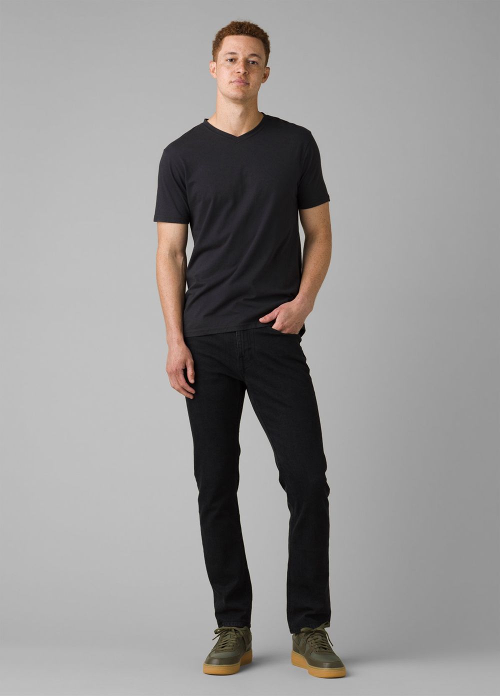 Black Men's PrAna Feener Jeans | YQMTVZ106