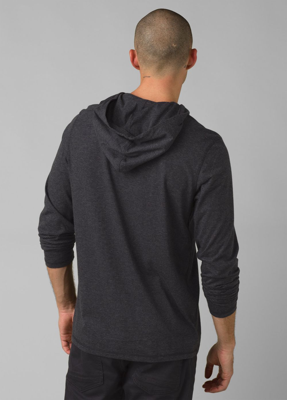 Black Men's PrAna Hooded T-Shirts | BEYZJU675