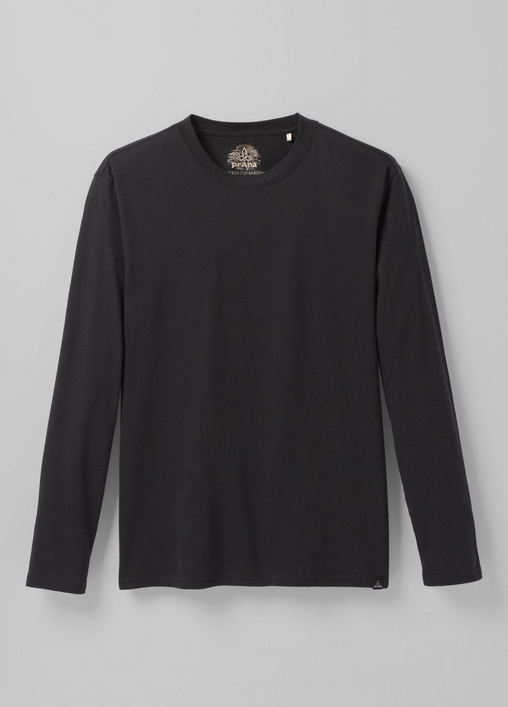 Black Men's PrAna Long Sleeve Tall T-Shirts | MDAVXJ517