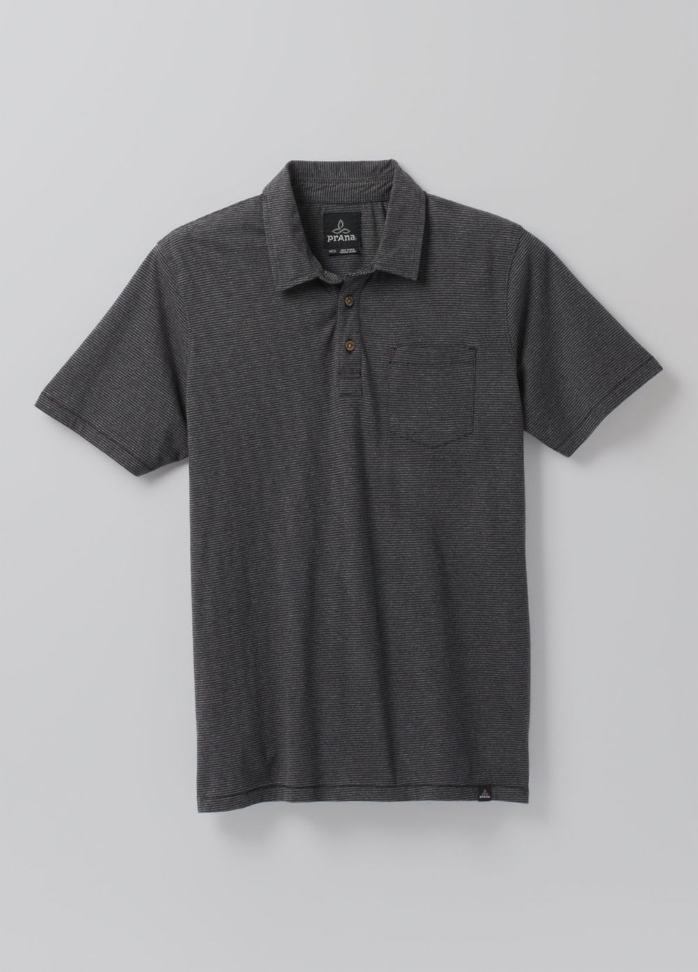 Black Men's PrAna Polo Shirts | VZWNCE894