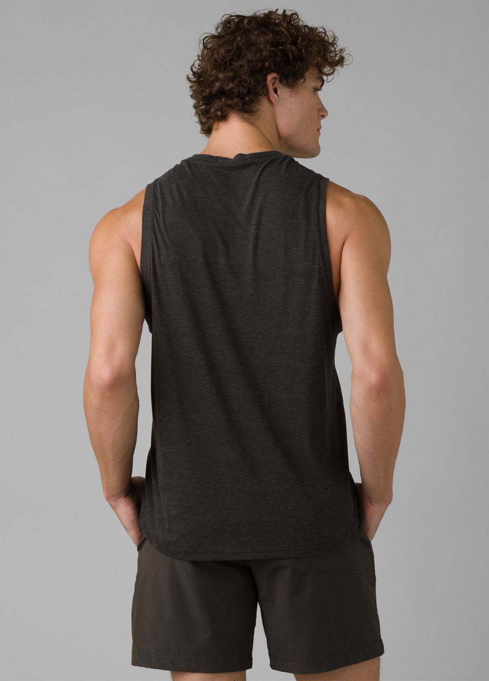 Black Men's PrAna Prospect Heights Tank Top | LGRZBX812