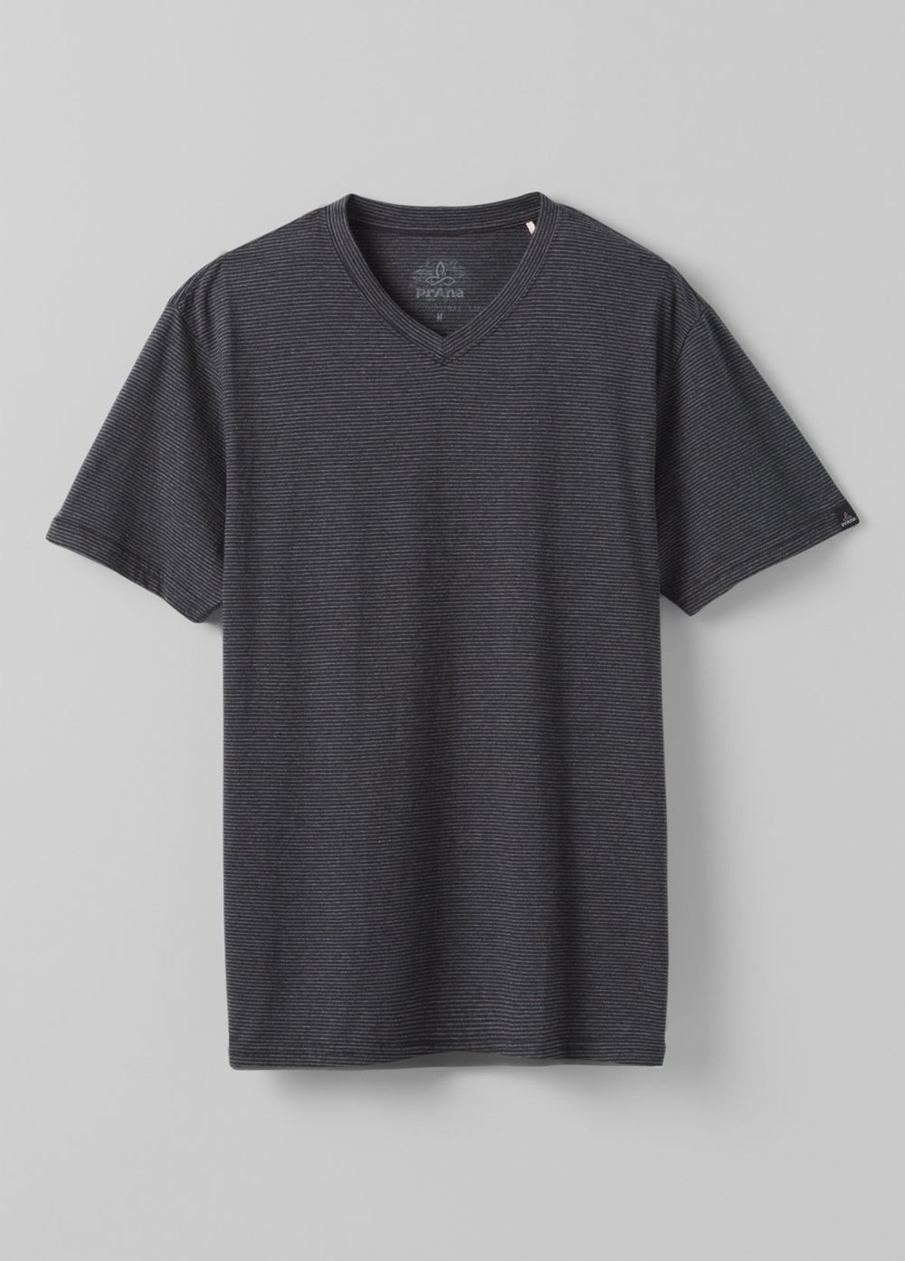 Black Men's PrAna V-Neck T-Shirts | TVPYHW135