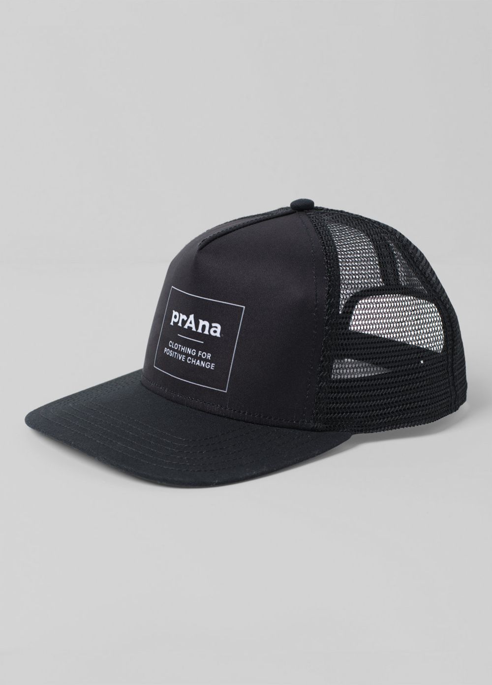 Black Men\'s PrAna Vista Trucker Hats | INDAOH740