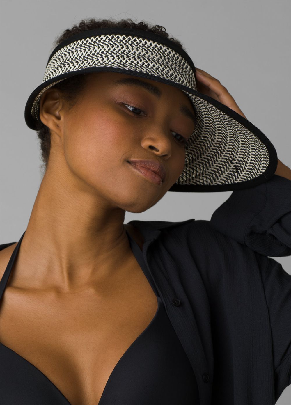 Black Women\'s PrAna Brighter Days Visor Hats | ULDGRC728