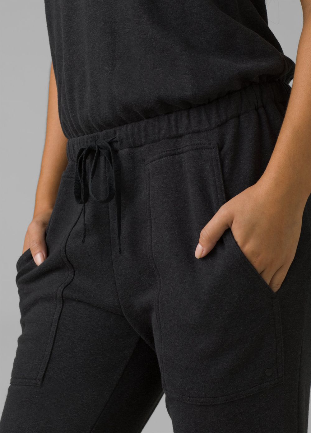 Black Women's PrAna Cozy Up Jumpsuits | BDRVKZ685