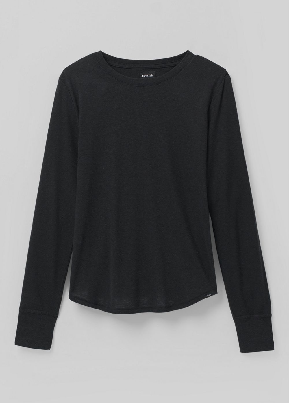 Black Women's PrAna Cozy Up Long Sleeve T-Shirts | UESRCJ945