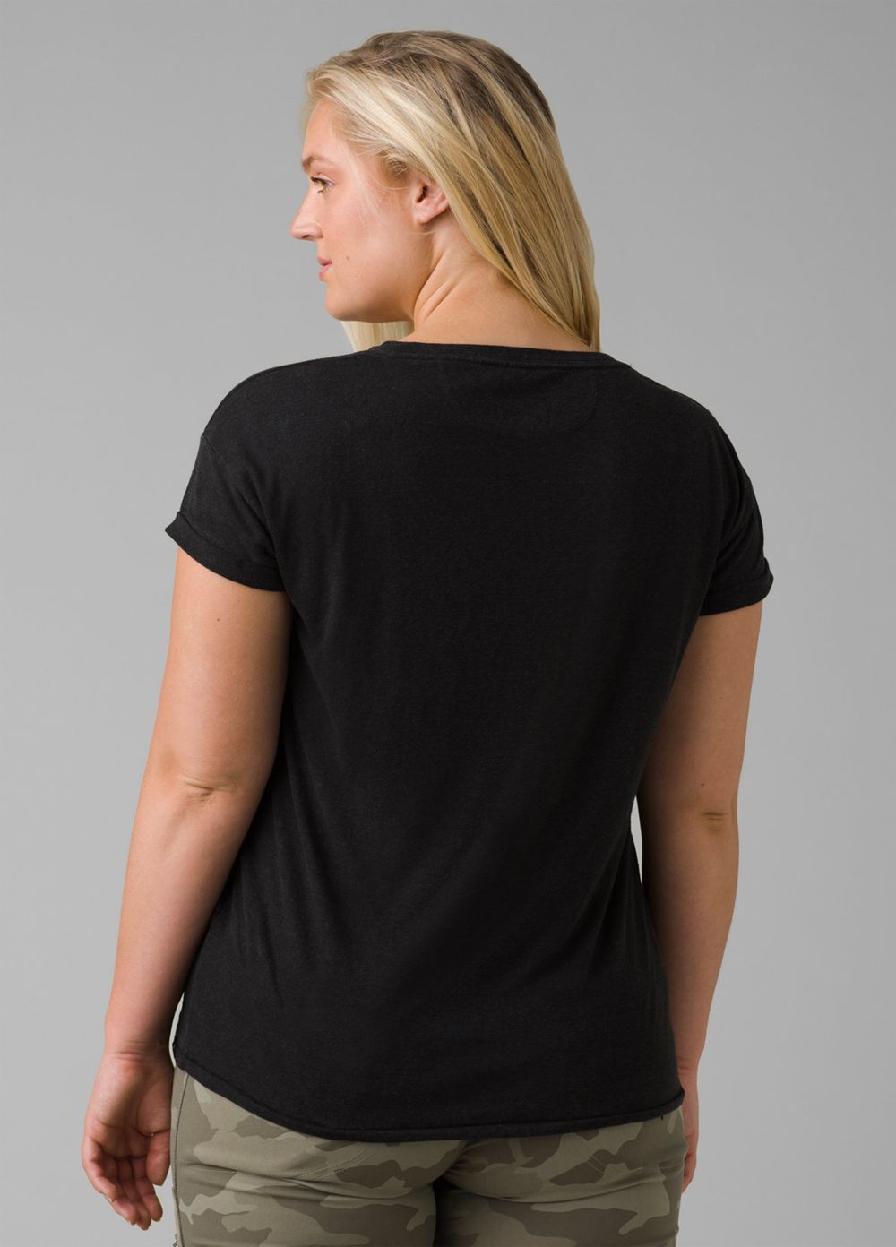 Black Women's PrAna Cozy Up T-Shirts | TCZANP745