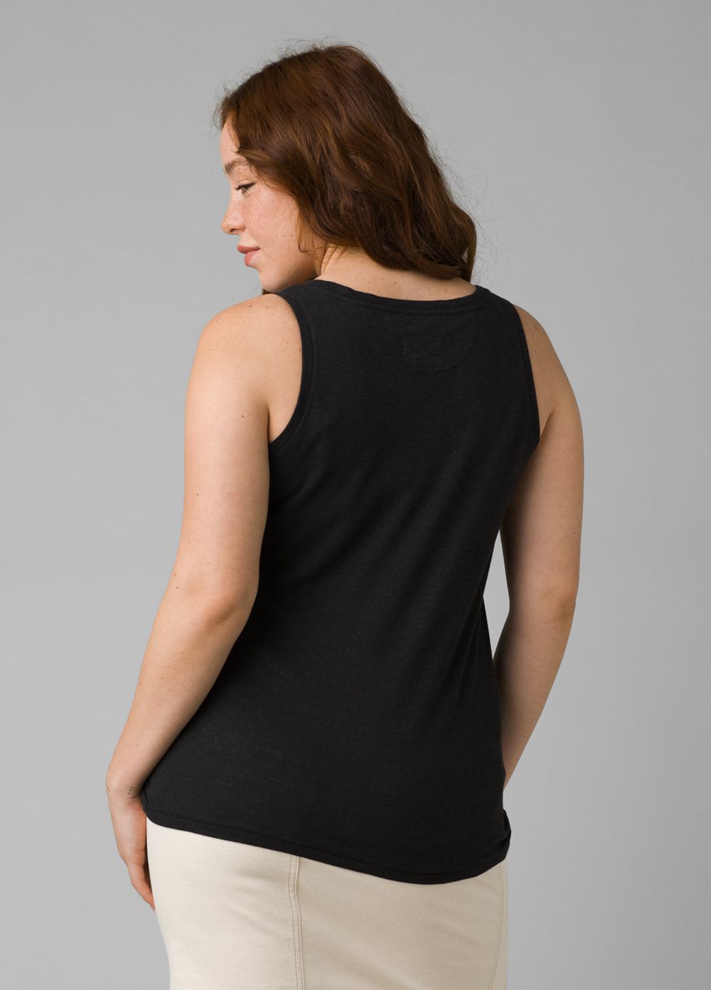 Black Women's PrAna Cozy Up Tank Top | AJEIND593