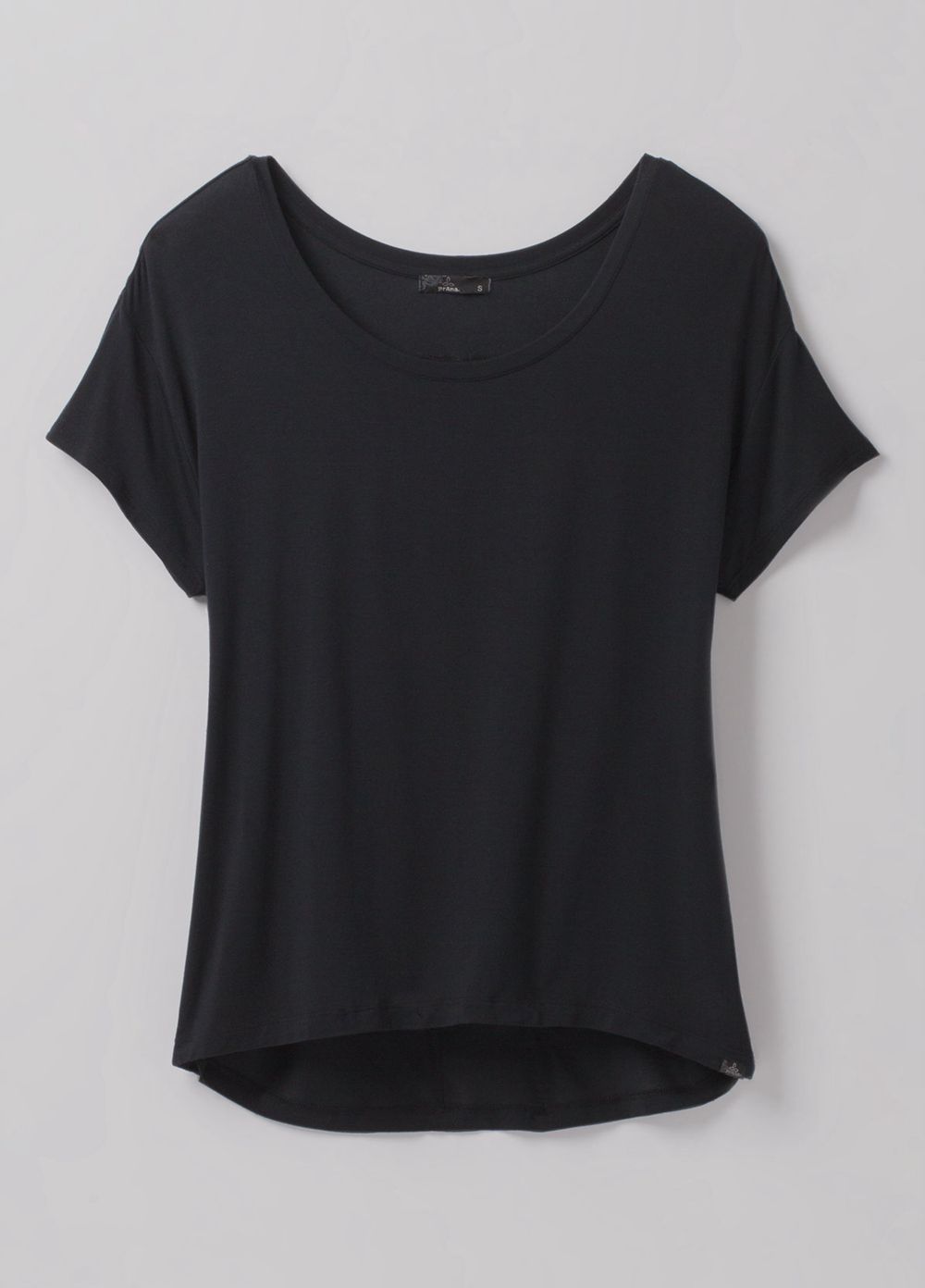 Black Women's PrAna Foundation Slouch T-Shirts | BHIMRA473