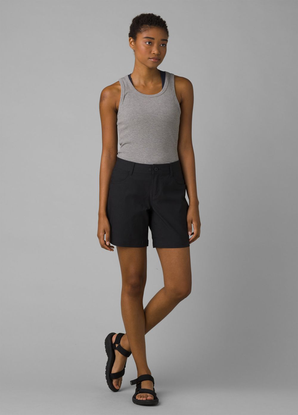 Black Women's PrAna Halle II Shorts | ZGEQXN321