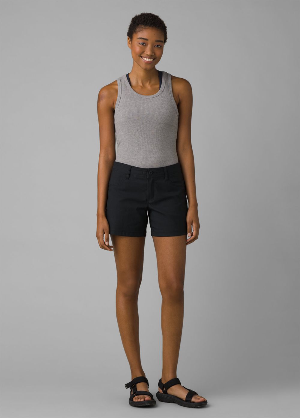 Black Women's PrAna Halle II Shorts | ZGEQXN321