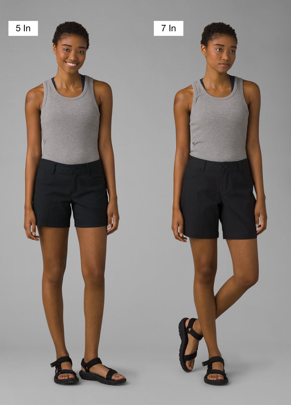 Black Women's PrAna Halle II Shorts | ZGEQXN321