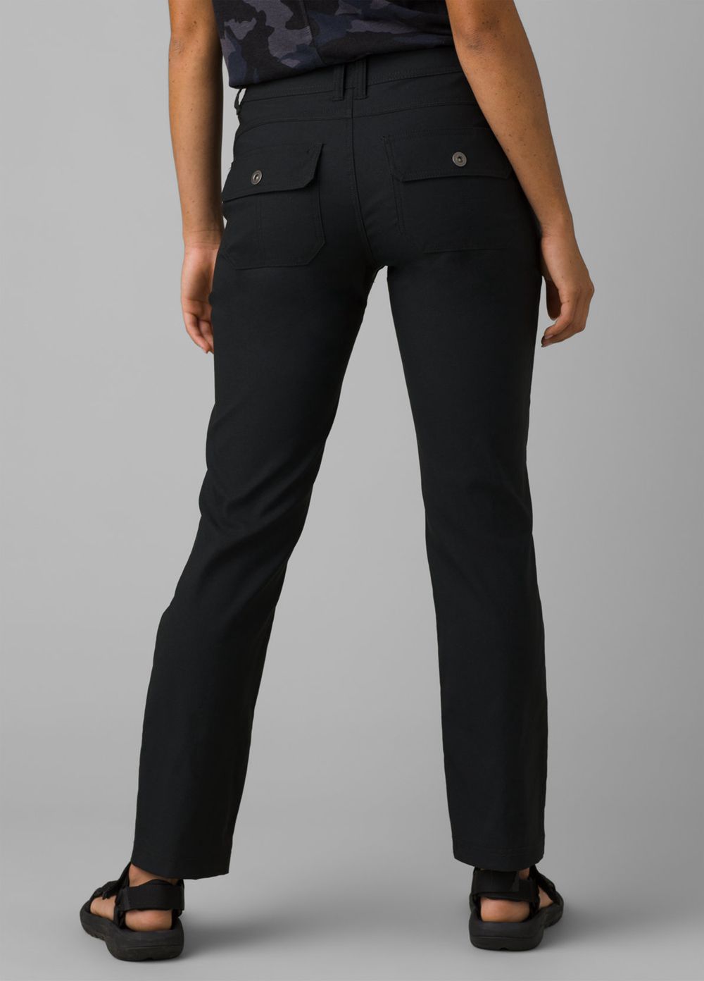 Black Women's PrAna Halle Straight II Pants | LBKAGV836