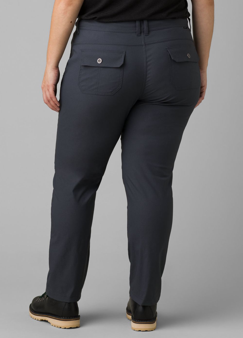 Black Women's PrAna Halle Straight Plus II Pants | MKVRJO704