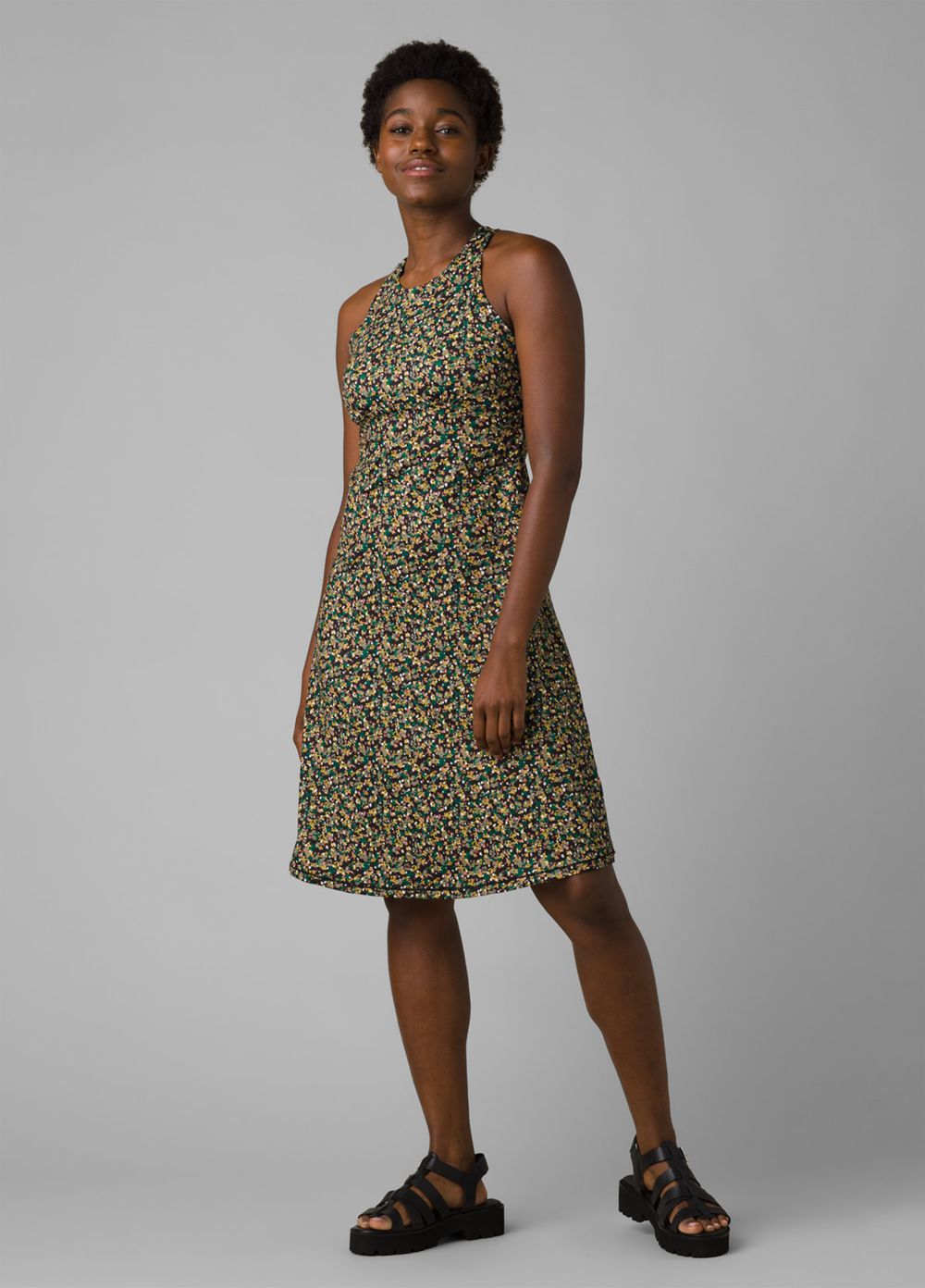 Black Women's PrAna Jewel Lake Dresses | LGVFJR127