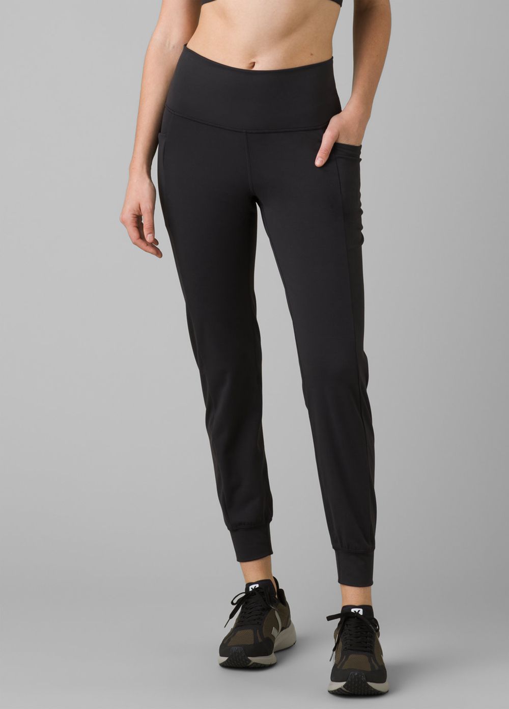 Black Women's PrAna Layna Jogger Leggings | ILGZMN523