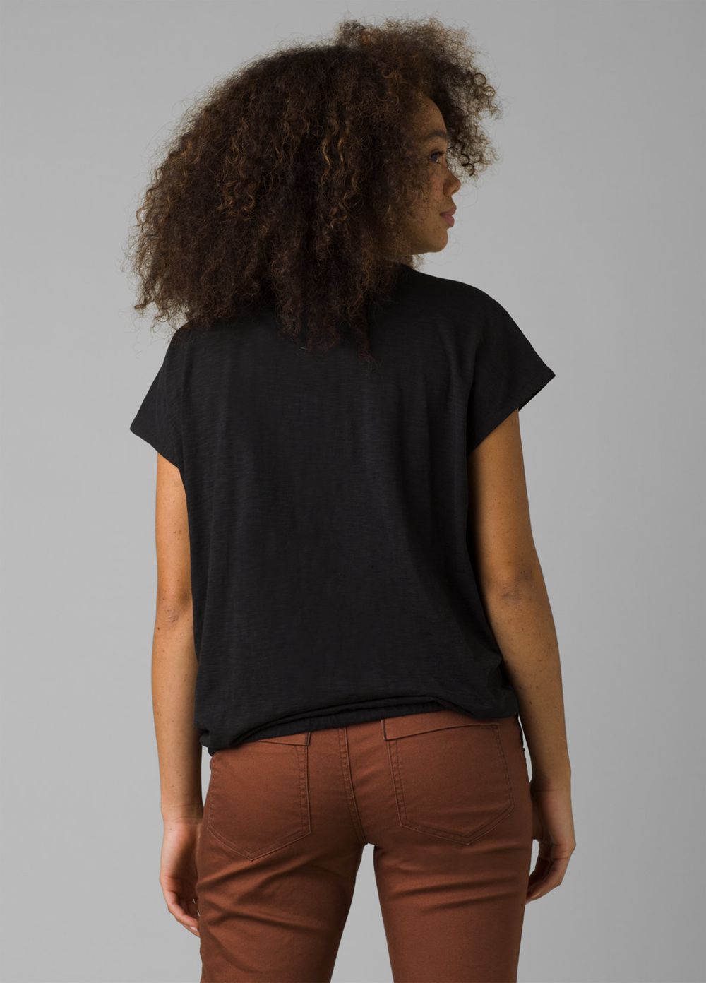 Black Women's PrAna Ocupas Popover Shirts | WRYVEP739