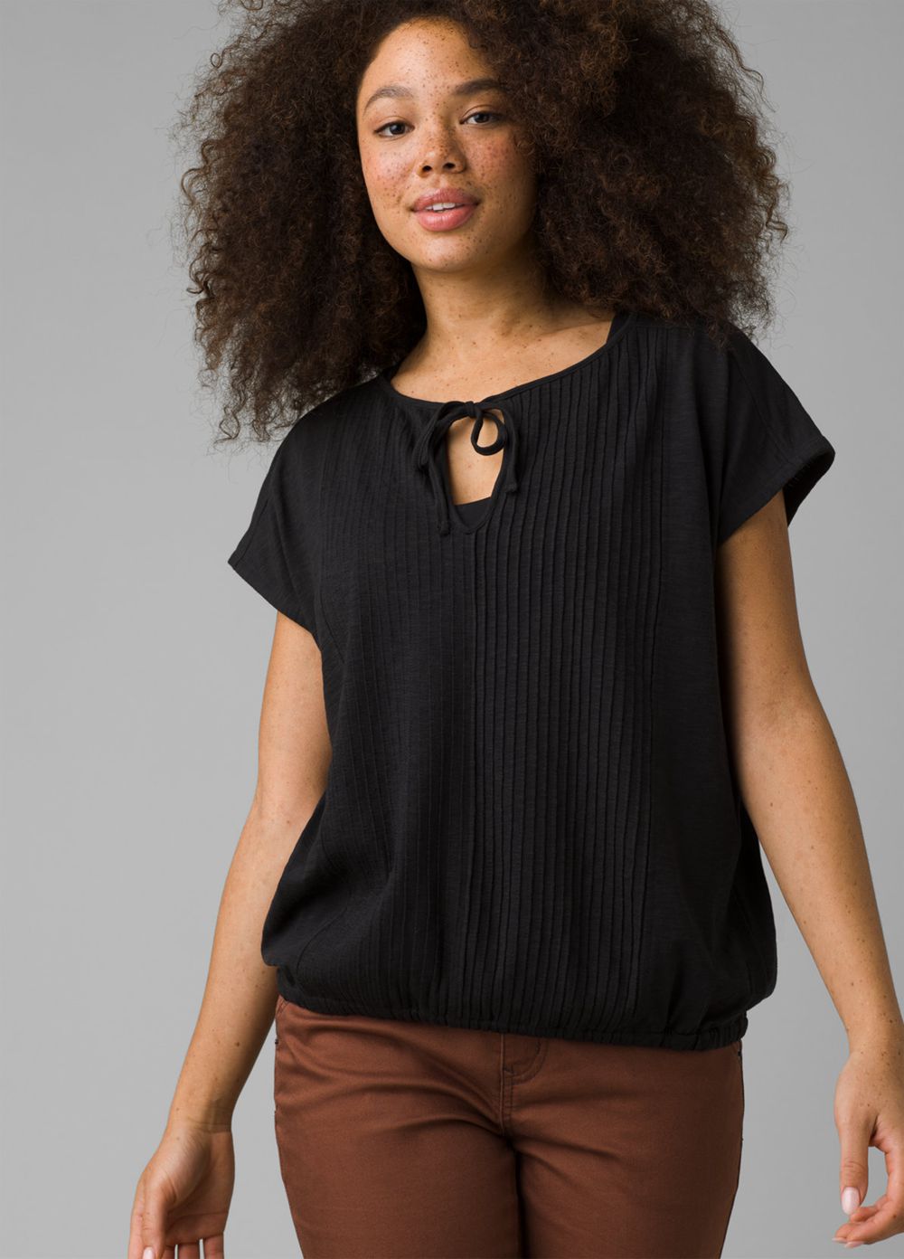 Black Women\'s PrAna Ocupas Popover Shirts | WRYVEP739