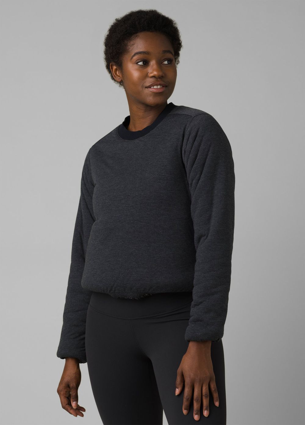 Black Women's PrAna Polar Escape Sweatshirt | BYXZAR745