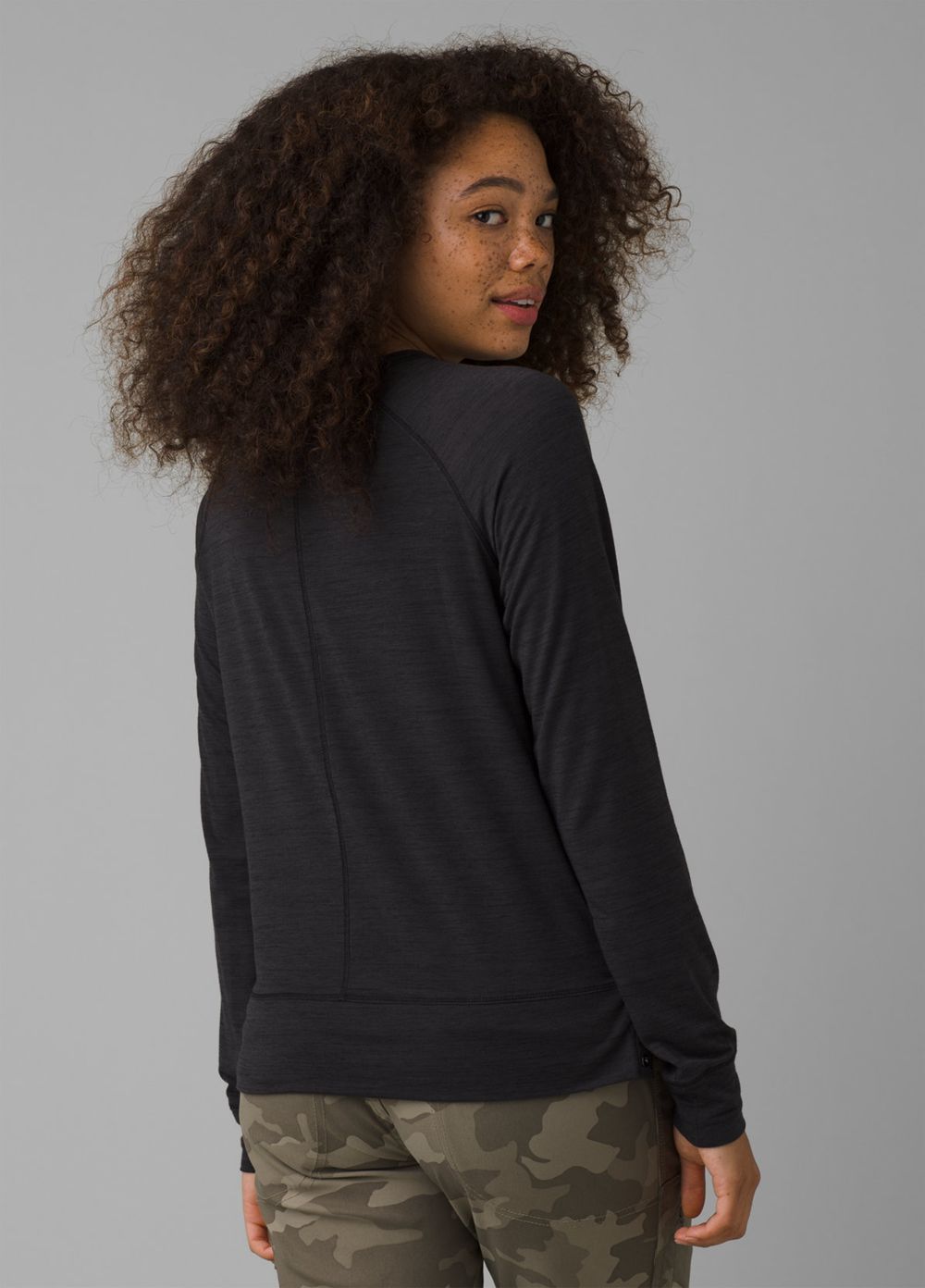 Black Women's PrAna Sol Protect T-Shirts | VUHLCW561