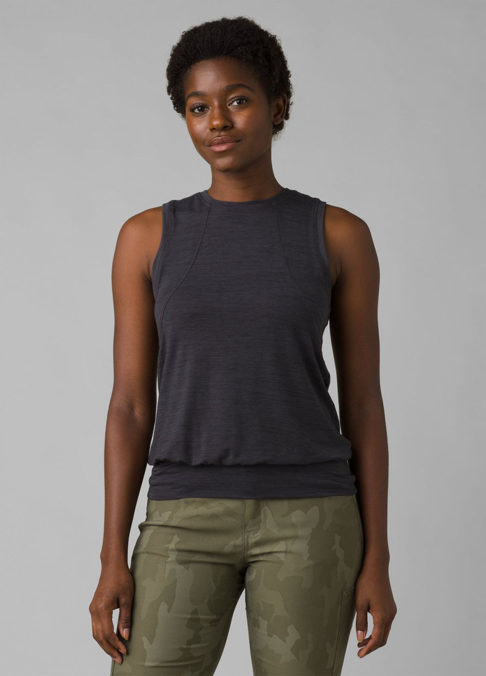 Black Women\'s PrAna Sol Protect Tank Top | HAIGNZ806