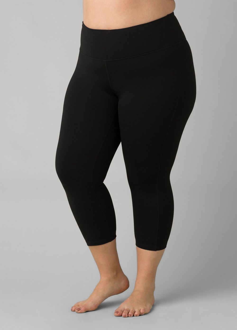 Black Women\'s PrAna Transform Capri Plus Leggings | GWFHUP936