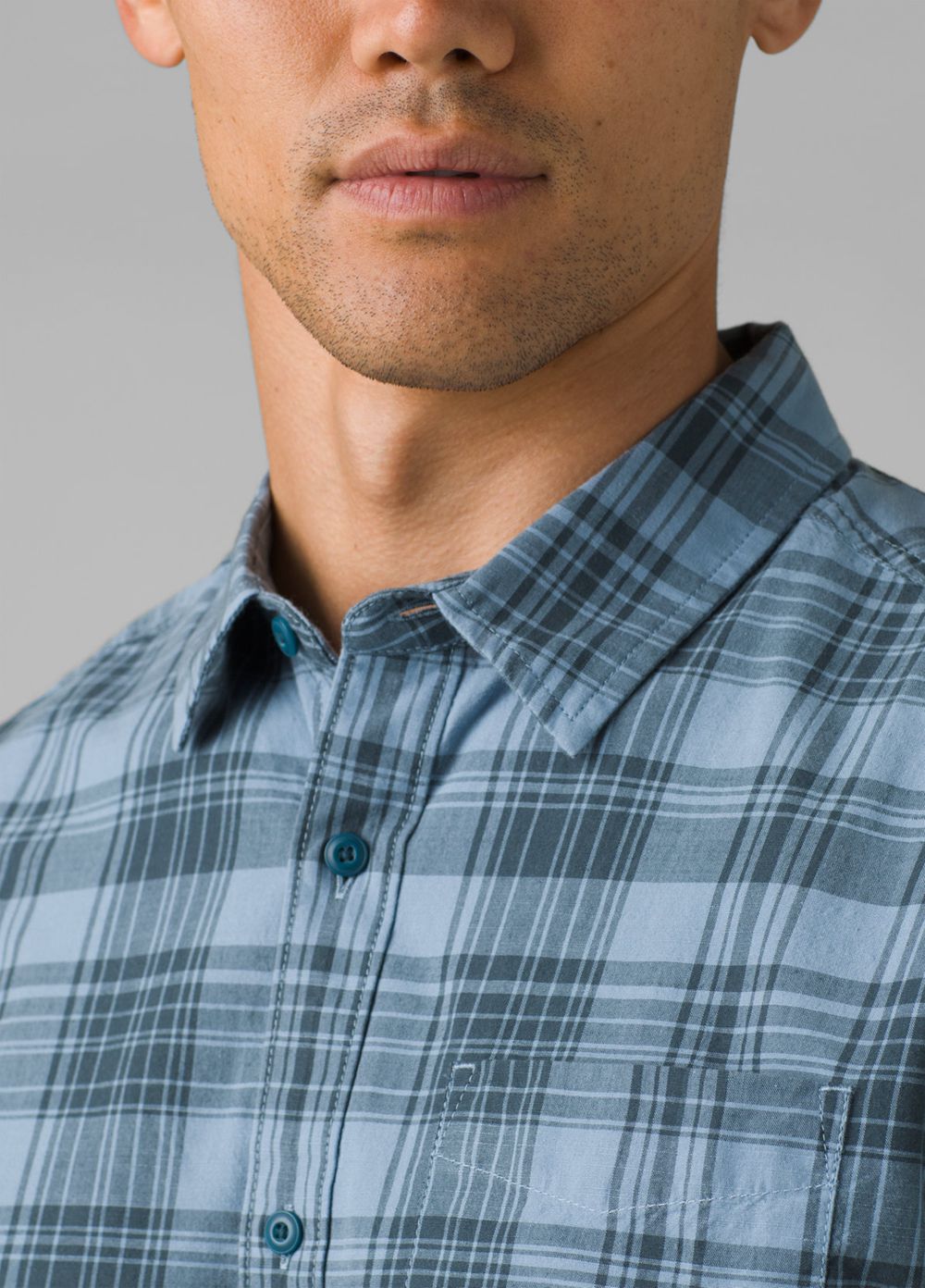 Blue Men's PrAna Benton Shirts | ACYBOK825