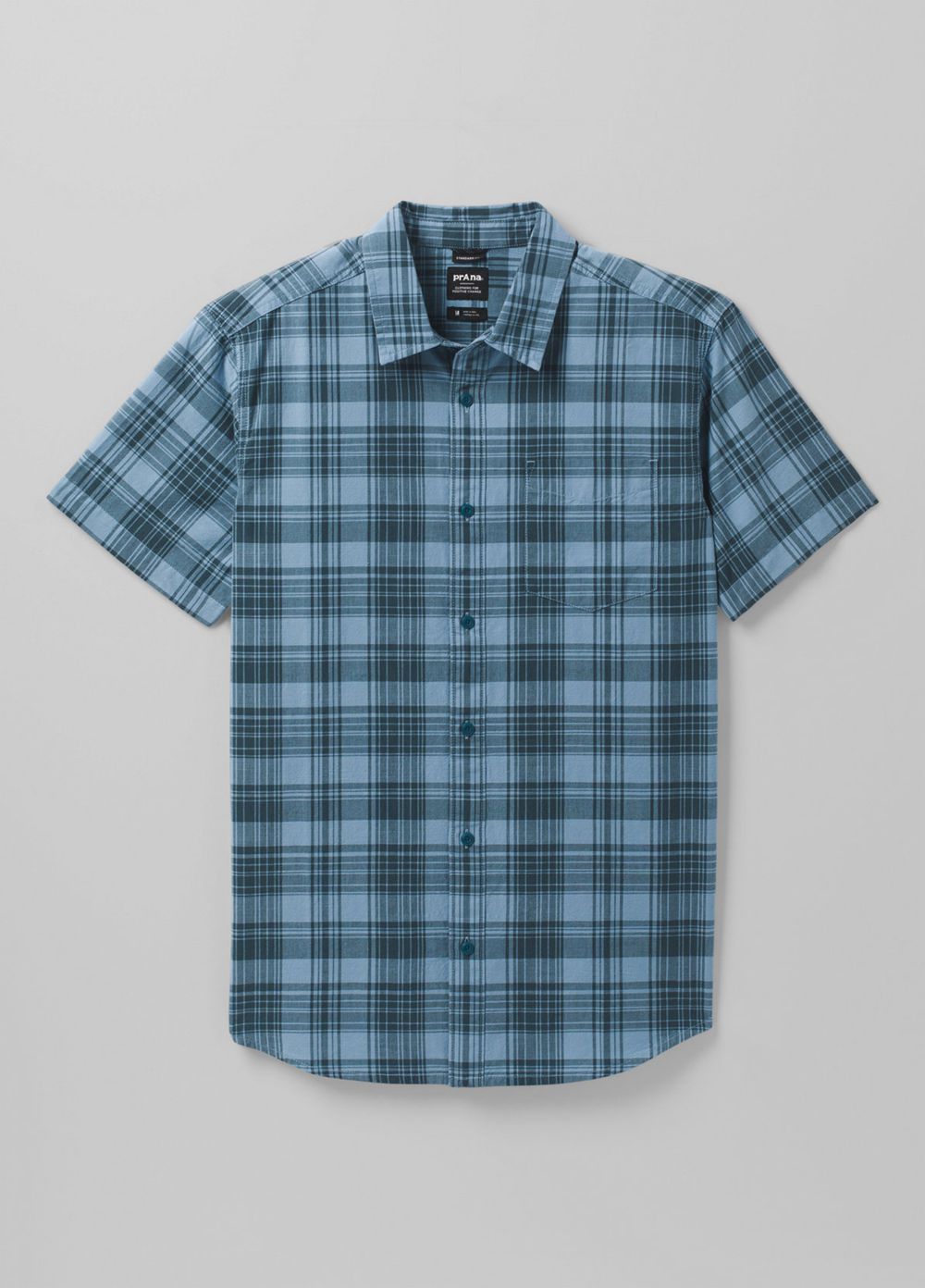 Blue Men's PrAna Benton Shirts | ACYBOK825