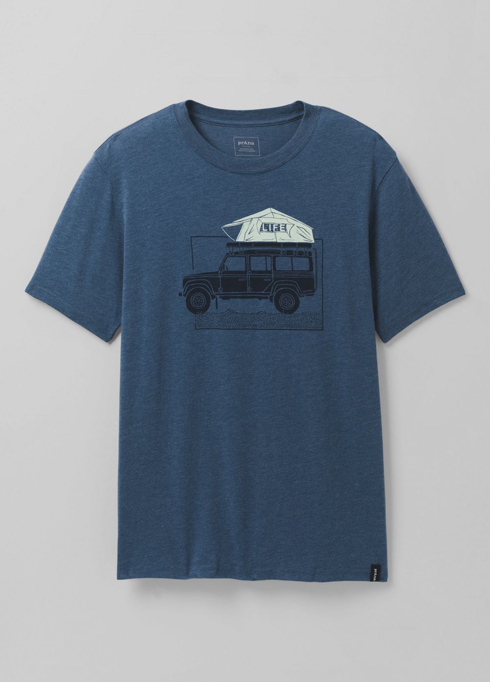 Blue Men's PrAna Camp Life Journeyman T-Shirts | ELSPCN587