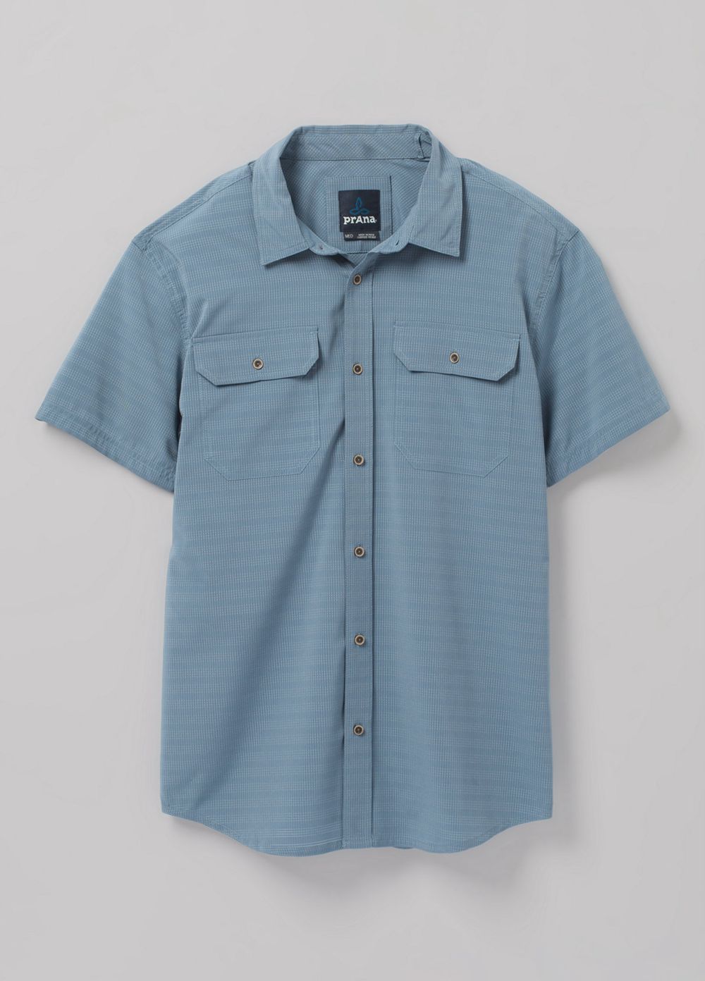 Blue Men's PrAna Cayman Shirts | OHBRWI673