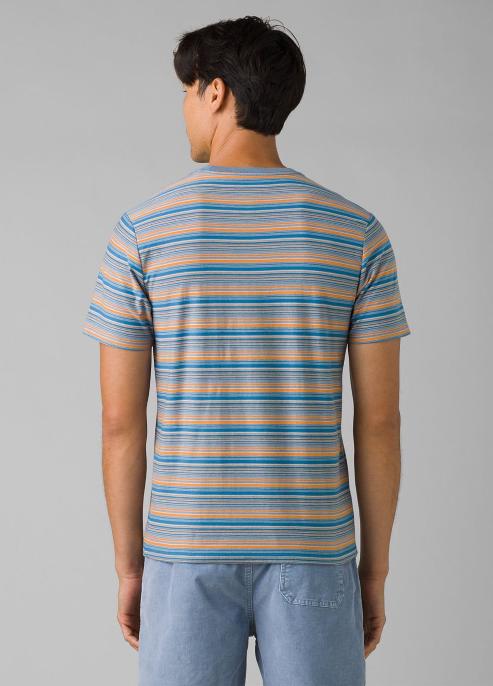 Blue Men's PrAna Cooper Point Crew T-Shirts | YPQOJI679