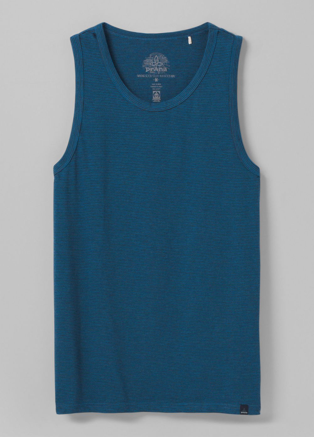 Blue Men's PrAna Cotton Tank Top | JTKDGL137