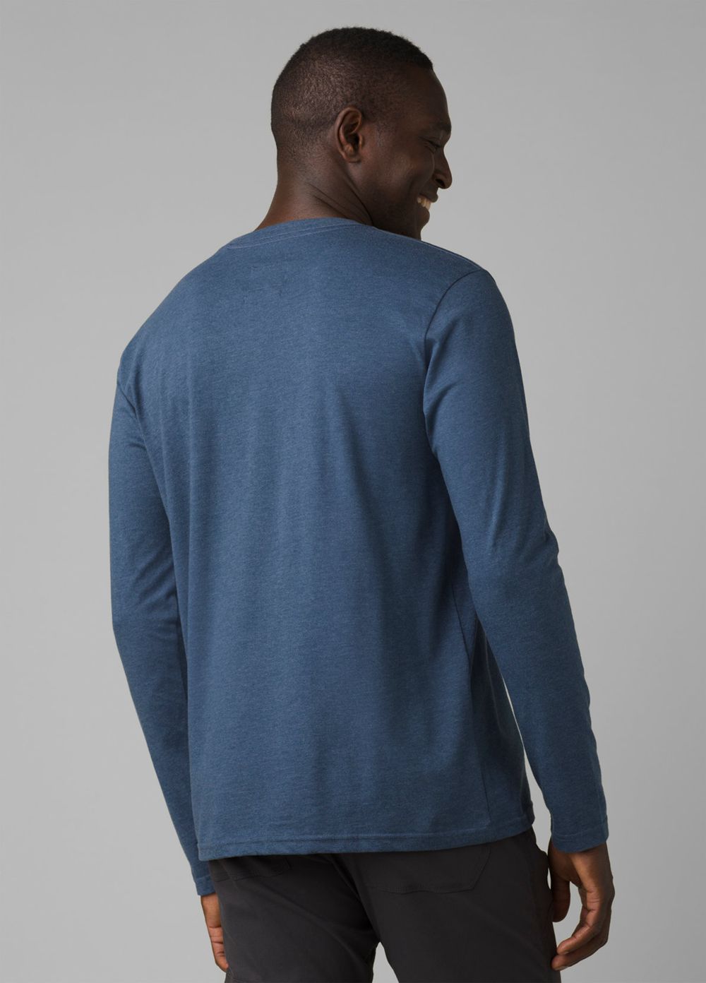 Blue Men's PrAna Journeyman Long Sleeve T-Shirts | WICXOG793