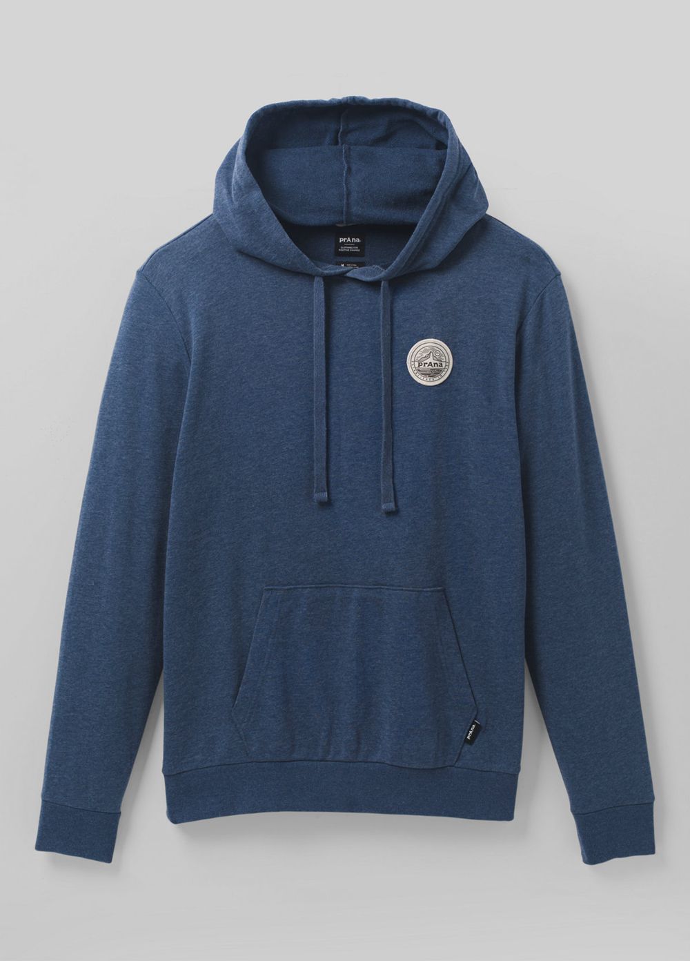 Blue Men's PrAna Patch Hoodie | CSIVZF356