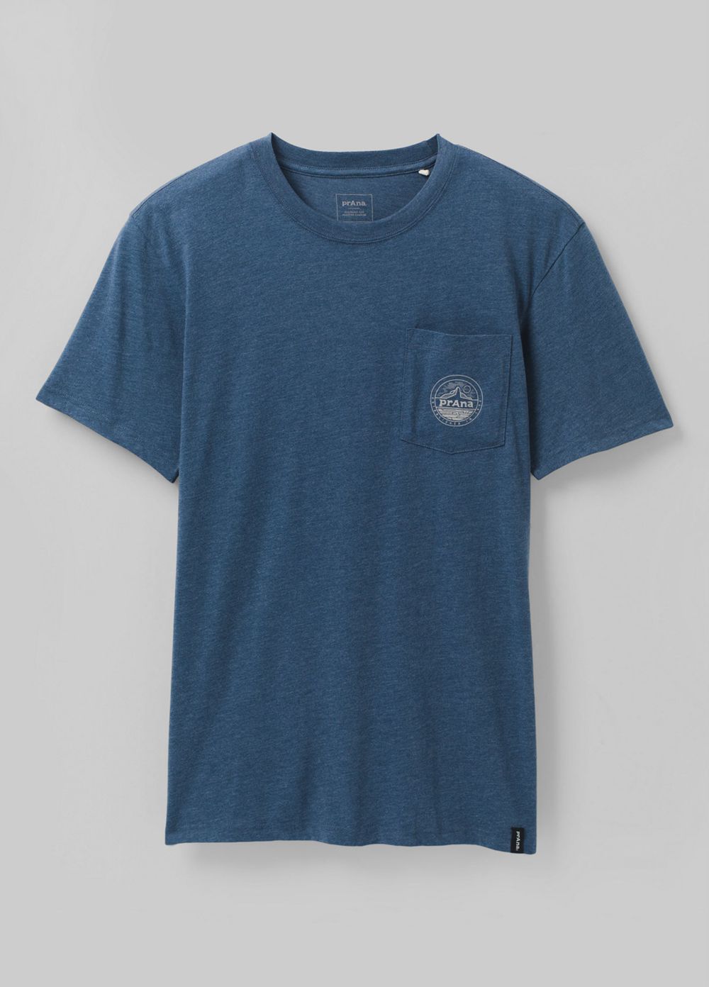 Blue Men's PrAna Patch Print T-Shirts | ZRWTCV246